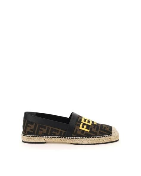 fendi ff leather espadrille|ff jacquard espadrilles.